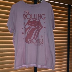 Rolling Stones Pink V-Neck Tee